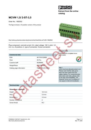 1862852 datasheet  